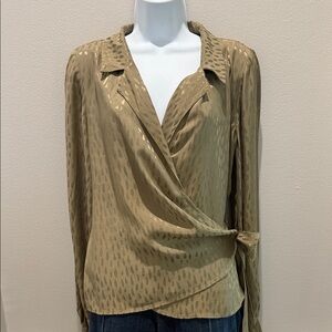 Banana Republic Gold Wrap Blouse
